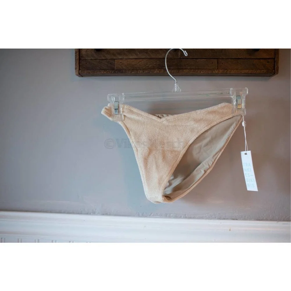 Frankies Bikini Barb Terry Bottoms in Sand XS NEW